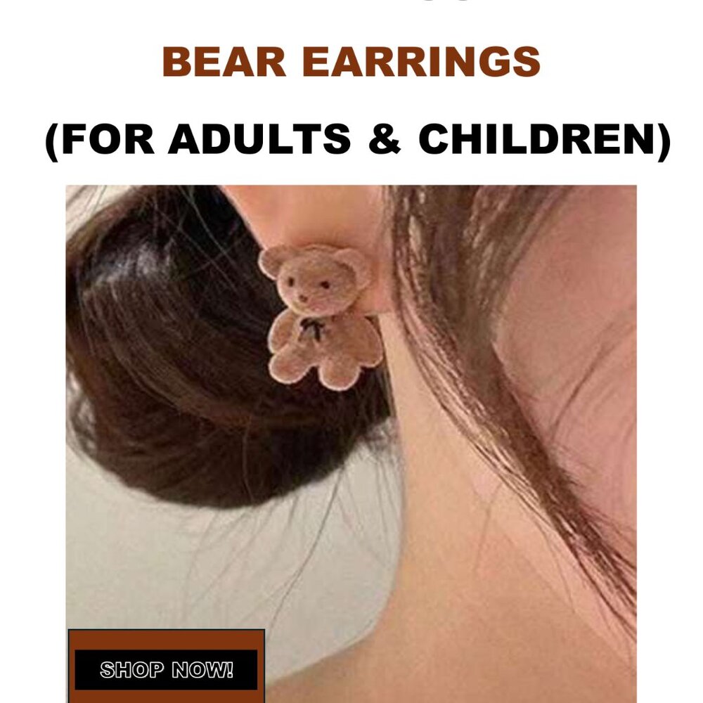 Beary-Kool Bear Earrings
